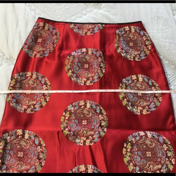 JALOUX GORGEOUS Silk Skirt w/Beaded Fringe… - Picture 9 of 11